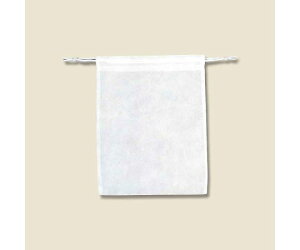 HEIKO 不織布バッグ 巾着タイプ K25-33 薄口シロ 10枚 1パック(10枚入) 008739890