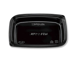 エフピコチューパ 惣菜容器 グルメLP 400黒 本体 100枚 1パック(100枚入) 004468451