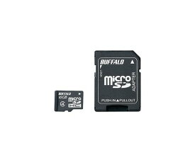 BUFFALO 防水仕様　Class4対応　microSDHCカード　SD変換アダプター付モデル　16GB 1個 RMSD-BS16GAB