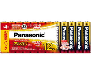 パナソニック アルカリ乾電池 単4形 12本パック LR03XJ/12SW 1パック(12本入) 007573363