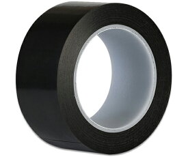 セーフラン安全用品 厚手PVCラインテープ　幅50mm×22m　厚0.2mm　はく離紙なし　樹脂芯　黒 1巻 J2352-BK