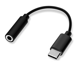 PGA 3.5mmイヤホン変換アダプタ　for　USB　Type-C　ブラック 1個 PG-35CCN01BK