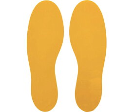 トラスコ中山 耐久フロアサイン足型　黄　2枚（1シート） 1袋(2枚入) DFSF-Y