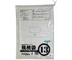 紺屋商事 ひも付ポリ袋　01透明　13号　01×260×380（100枚/冊） 1パック(1枚×100冊入) 00722313