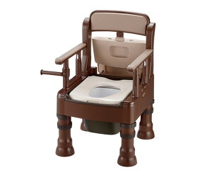 ポータブルトイレ (きらく) (普通便座/490×530×750〜870mm) アイボリー MS型 リッチェル