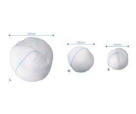 オオサキメディカル ガーゼボールX　L　50mm（直径）　100球入 1箱(100球入) 24902