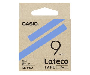 カシオ カシオ ラテコ詰め替え用テープ 9ミリ 青に黒文字 1個 XB-9BU