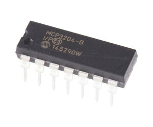 Microchip 12rbg ADRo[^ SPI 14s PDIP 1(5) MCP3204-BI/P