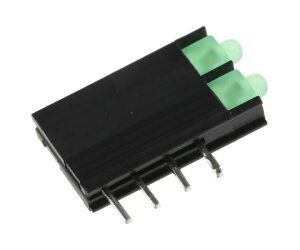 Kingbright �L���O�u���C�g LED�C���W�P�[�^ �� ���p 70 ° 2�F �X���[�z�[������ 1��(10��) L-4060VH/2GD