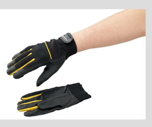 おたふく手袋 人工皮革グローブ(PU-KING) L 1双 ブラック/イエロー