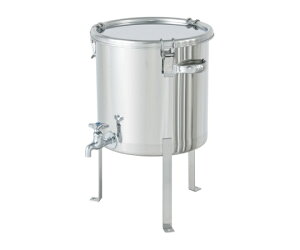 日東金属工業 蛇口付ステンレス密閉容器 平鋼脚付 10L 1個 CTH-W-FL-24