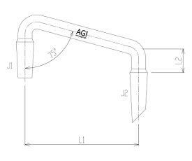 旭製作所 コの字連結管 1個 2576-4L-300