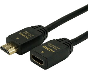 ホーリック ハイスピードHDMI延長ケーブル 3.0m ブラック タイプAメス-タイプAオス 4K 3D HEC ARC フルHD 対応 金メッキ端子 1個 HDFM30-124BK