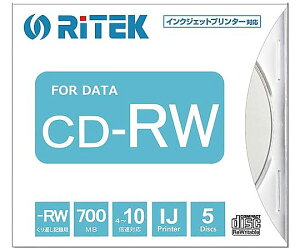 Ri-JAPAN データ用CD-RW 10倍速 700MB 1パック(5枚入) CD-RW700 PW5P A