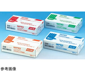 ニプロ ノンパウダープラスチック手袋F M レッド 100枚入 1箱(100枚入) 20527