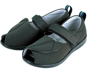 オオサキメディカル PH転びにくいシューズつま先なし 黒 M 1足 71415