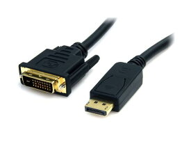 Startech DisplayPort - DVI変換ケーブル/1.8m/1080pビデオ対応/DP - DVI-D（シングルリンク）変換アダプタ/抜け防止対応ディスプレイポートコネクタ 1個 DP2DVI2MM6