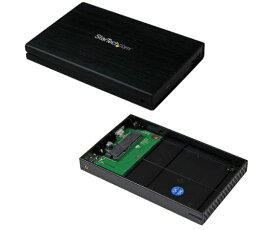 Startech アルミ製外付け2.5インチHDD / SSDケース USB 3.0-SATA 3.0 6Gbps ハードディスクケース UASP対応 1個 S2510BMU33