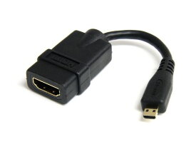 Startech マイクロ HDMI - HDMI 変換アダプタ/ハイスピード Micro HDMI - HDMI 1.4/4K30Hz/マイクロ HDMI タイプD オス - HDMI メス 1個 HDADFM5IN