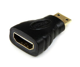 Startech ミニHDMI-HDMI 変換アダプタ/ハイスピード Mini HDMI-HDMI 1.4/4K30Hz/ミニHDMI タイプC オス-HDMIメス/ブラック 1個 HDACFM