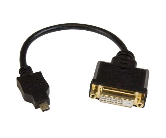Startech マイクロ HDMI - DVI変換アダプタ 20cm Micro HDMI - DVI-Dシングルリンク マイクロHDMI タイプD オス - DVI メス 1個 HDDDVIMF8IN
