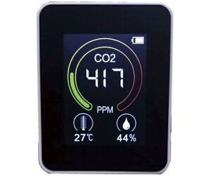CRECER 二酸化炭素濃度測定器(温度・湿度計付) 1個 CO2R-100