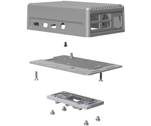 ^J`d@H Raspberry Pi 4B M^DIN[P[X M`ˋNȂ 63×30×98mm Vo[ 1 RPHD-4B-N-S
