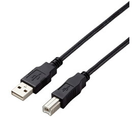 エレコム USB2.0ケーブル A-Bタイプ 仕様固定 1.5m ブラック 1本 U2C-AB15BK/ID
