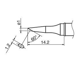 白光（HAKKO） IHはんだごて用こて先 1個 T31-01BC1