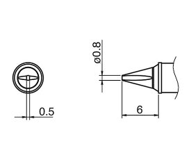 白光（HAKKO） IHはんだごて用こて先 1個 T31-01WD08