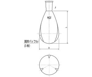 �����쏊 ���̝��a�p���[�^���[�i�X�t���X�R 200mL 24/40 1�� 3216-200V-4L