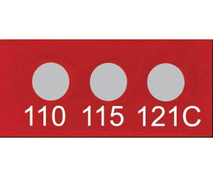 Wahl instruments テンプ・プレート 8mm×3mm 3点表示ミニ 10枚入 1ケース(10枚入) 430-110