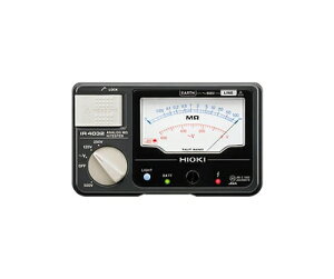 日置電機 アナログメグオームハイテスタ 500V/100MΩ 3レンジ (スイッチ付きリード附属) 1個 IR4032-11