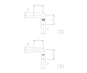�����쏊 �A���ǋȊ�(90°) 1�� 2508-4L