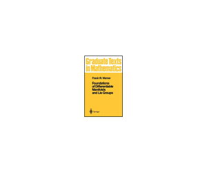 �i�o�ŎЁjSpringer-Verlag New York Foundations of Differentiable Manifolds and Lie Groups 1�� 978-0-387-90894-6