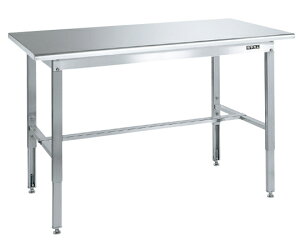 サカエ ステンレス高さ調整作業台 (天板R付) W1500×D750×H700〜900mm 1台 SUT4157R