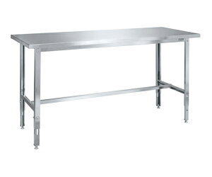 サカエ ステンレス高さ調整作業台 (ステンレスカブセ天板) W1800×D750×H700〜900mm 1台 SUT4187HCLC