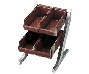 TKG コンパクトオーガナイザー茶 2段2列(4ヶ入)ブラウン 1ケース(4個入)