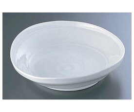 エムズジャパン 白釉たわみ8.0大皿 深 1個 B03-35