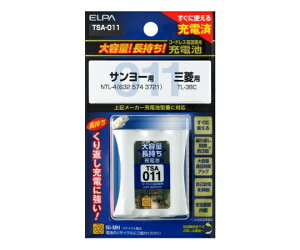 ELPA eʒ[dr 3.6V 900mAh 1 TSA-011