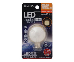 ELPA LED�d��G30�`E12 1�� LDG1L-G-E12-G231