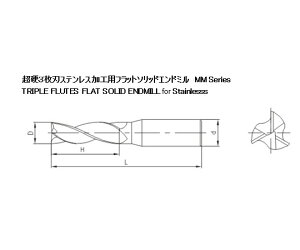 XIATEC 超硬3枚刃ステンレス加工用ソリッドエンドミル D3.5B 10本/1セット 1セット(10本入) MM-3T-D3.5B