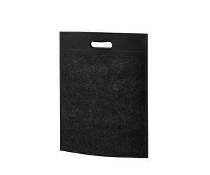 不織布バッグ 小判抜きA4マチ無 黒 1箱(100枚入) LC0811AB00