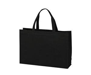 不織布バッグ 角底中横 厚タイプ 黒 1箱(100枚入) LC0100AB00