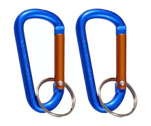 中林製作所 アルミカラビナ 青 2個入 1箱(2個入) MC-51