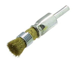 柳瀬 軸付エンドブラシ 6mm軸 真鍮線 1個 ES15