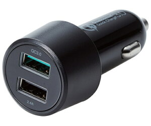 �G���R�� �ԍڏ[�d��(Quick Charge3.0�E30W�E2�|�[�g)�@�u���b�N 1�� MPA-CCUQ04BK