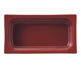 ラックポーセレン ガストロノームパン　角型　1/3　レッド 1個 NMY0602