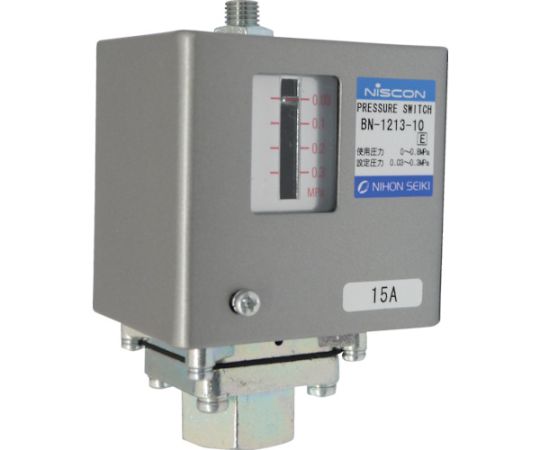 日本精器 圧力スイッチ 設定圧力0.03〜0.3MPa BN-1213-10 1台