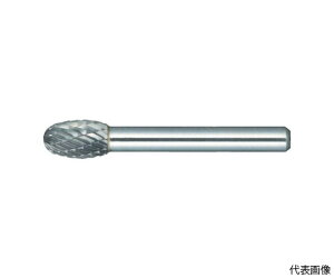 トラスコ中山 超硬バー タマゴ型 Φ6X刃長9.5X軸6 アルミカット TA6C060 1本